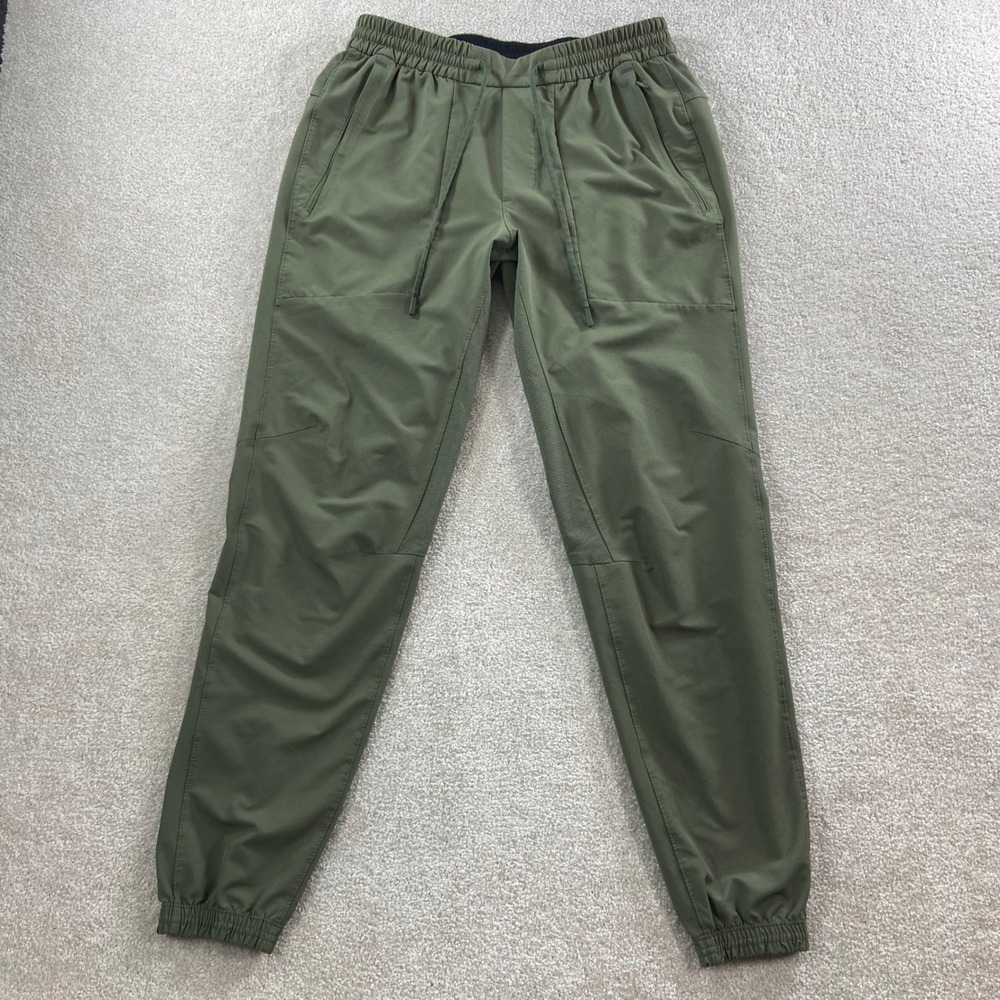Lululemon License to Train Jogger Men Size M Green LM5AEGS Olive Workout Pants
